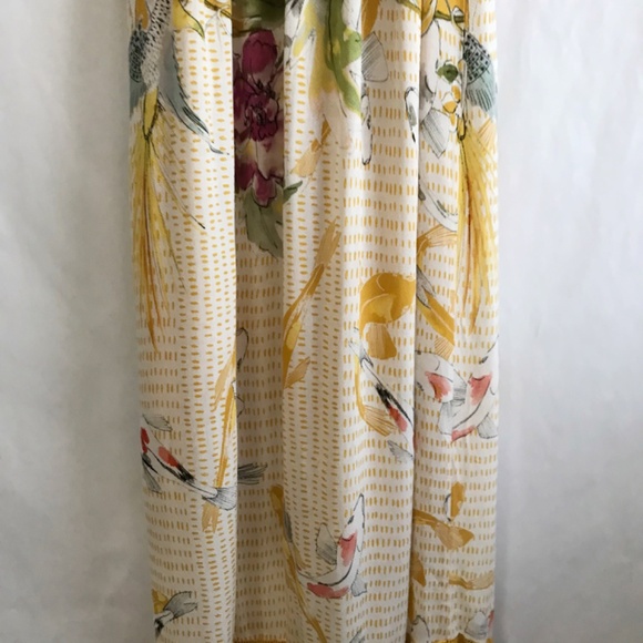 Anthropologie One September Floral Embroidered Paradiso Koi S Halter Maxi Dress - Picture 8 of 11